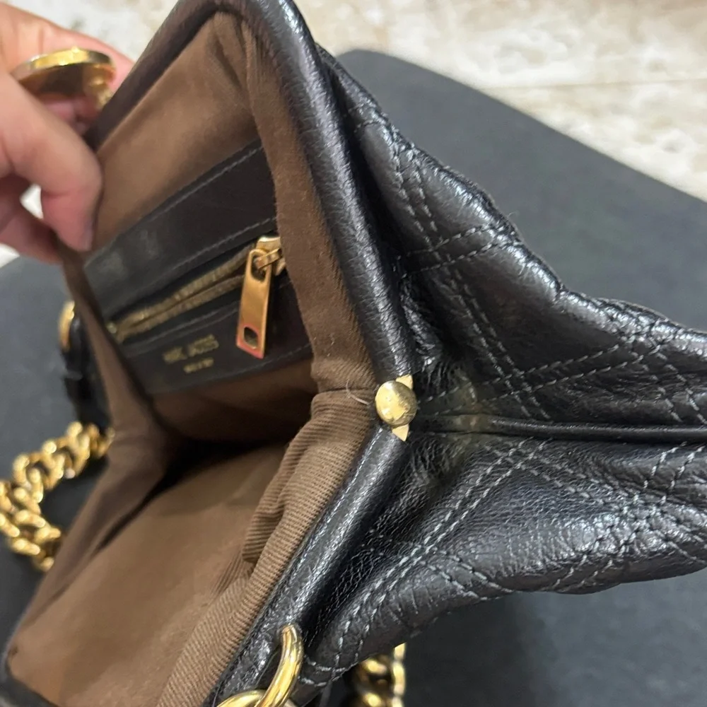Marc Jacobs Black Quilted Bag with Gold Chain - Picture 8 of 8